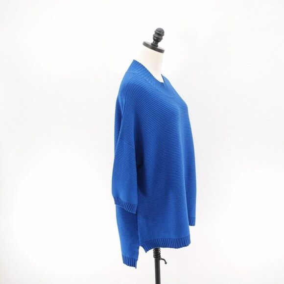 Cyrus Blue Knit Mock Neck Royal Blue‎ 3/4 Sleeve Sweater 1X - Picture 8 of 10